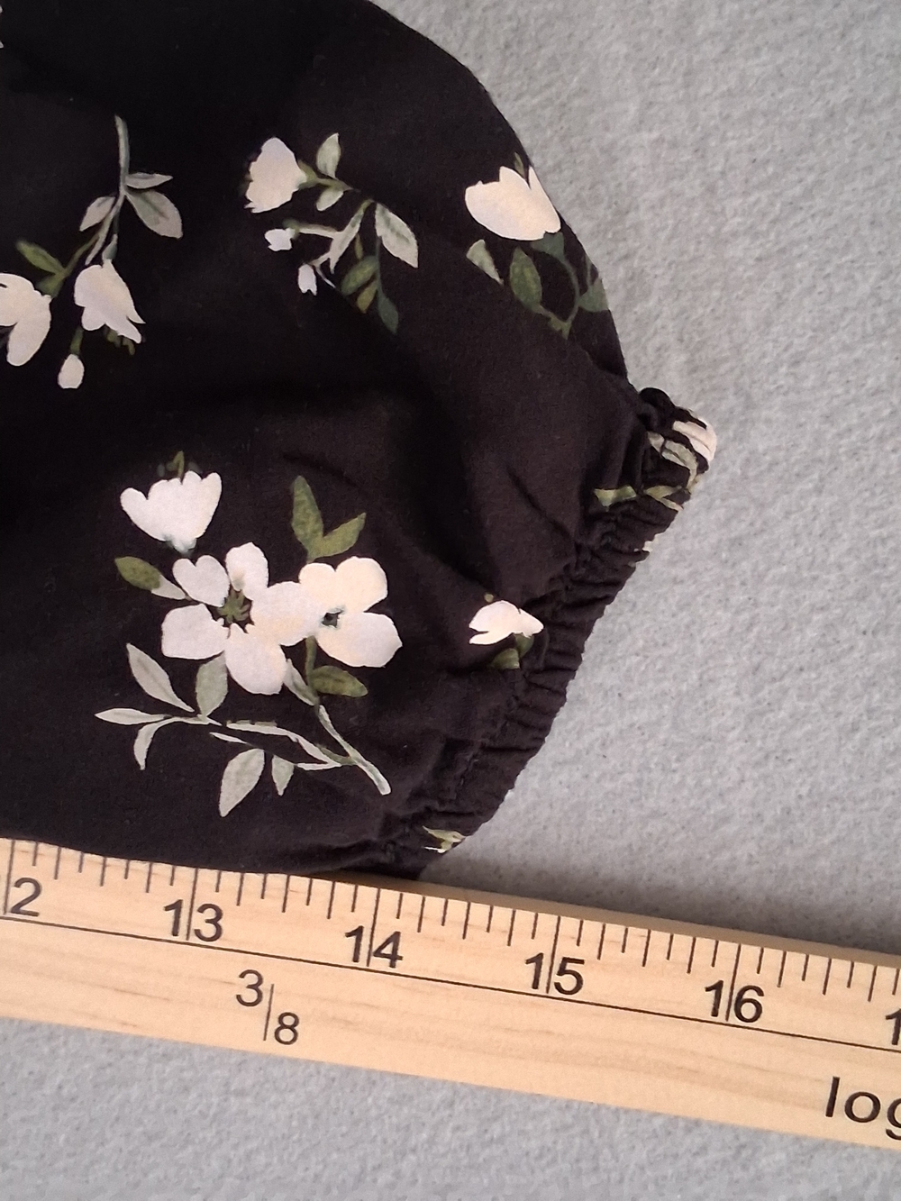Old Navy Black Floral Button Front Mini Dress Women's Large Boho Cottagecore - Picture 9 of 10